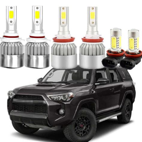 X Led Headlight Kit Hi Low Beam Fog Light Bulbs For Toyota Runner