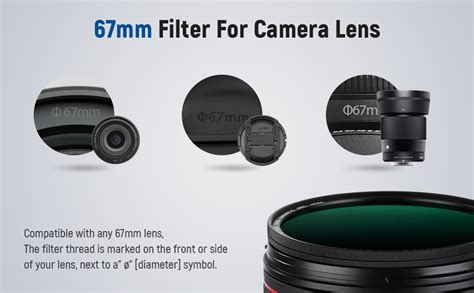 Amazon NEEWER 67mm 5 In 1 Magnetic ND Lens Filter Set Black