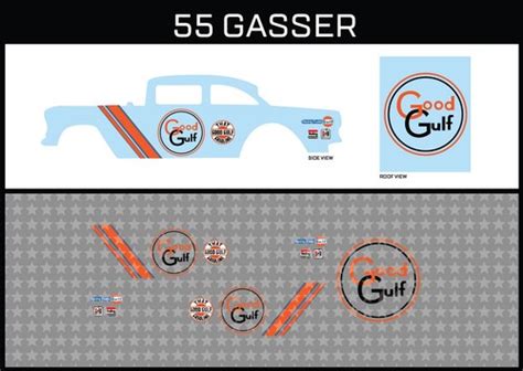 Hot Wheels Gasser Good Gulf Waterslide Printed White First Decals Ebay Australia