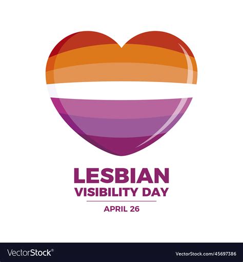 Lesbian Visibility Day Poster Royalty Free Vector Image