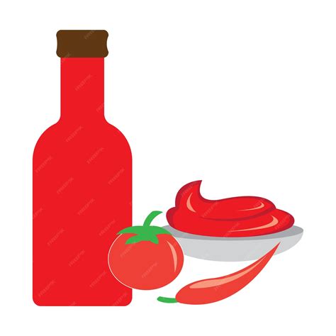 Premium Vector Tomato Sauce Icon Logo Vector Design Template