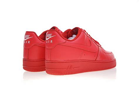 Nike Air Force 1 Low Id Triple Red Premium Leather Ah6512 991 Air