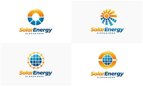 Set Of Solar Energy Logo Designs Vector Sun Power Logo 15452231 Vector Art At Vecteezy