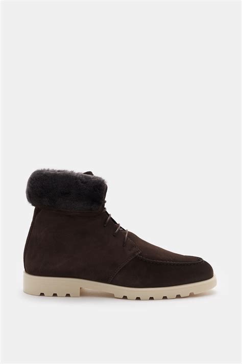 SANTONI lace-up boots beige | BRAUN Hamburg