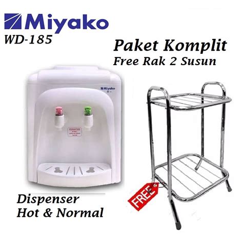 Jual Dispenser Air Miyako WD Hot Normal Free Rak Dispenser Susun Stainless Shopee