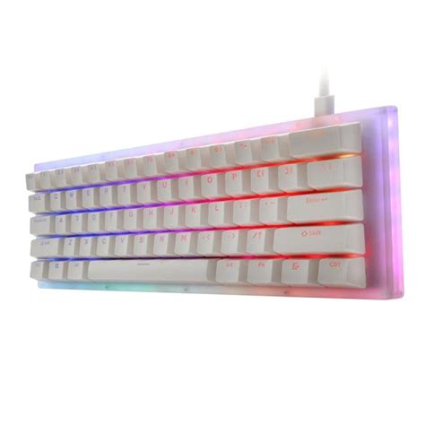 GamaKay K USB RGB Mechanical Keyboard Keys Hot Swappable Translucent Glass Base Gateron