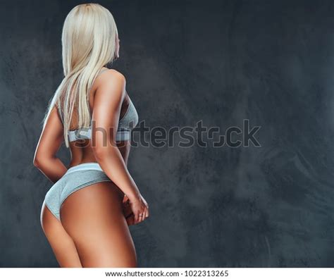 Sexy Blonde Fitness Model Posing Barbell Stock Photo 1022313265 Shutterstock