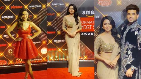 Tejasswi Prakash Karan Kundra Jasmin Bhasin At Lokmat Most Stylish