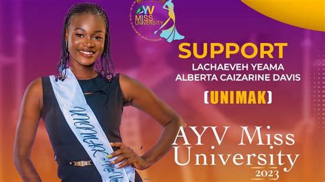 Ayv Miss University 20232024 Meet Lachaeveh Davies Contestant From