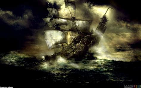 Black Pearl Pirate Ship Wallpaper