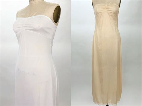 Vintage S Nude Or White Wedding Slip Sexy Slip Dress Deadstock S Strapless Wedding