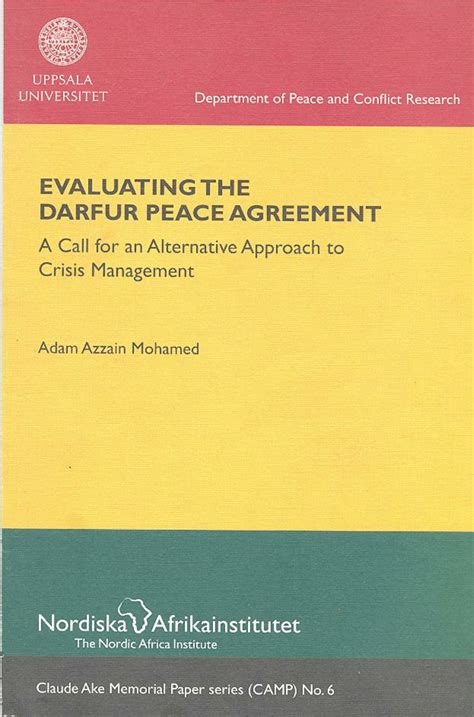 (PDF) Evaluating the Darfur Peace Agreement