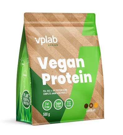 Uztura bagātinātājs VPLAB Vegan Protein Chocolate 500g