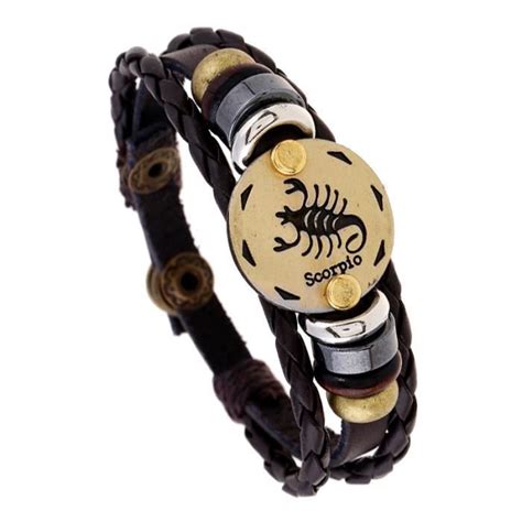 Scorpion 22cm Bracelet Punk signe du zodiaque bélier lion