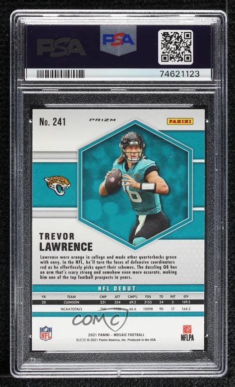 2021 Panini Mosaic NFL Debut Mosaic Reactive Blue Prizm 241 Trevor