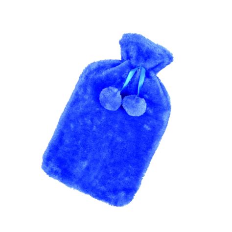 2l Hot Water Bottle Plush Soft Cover Large Cosy Warm Fur Pom Pom Heat Pad Gifts EBay