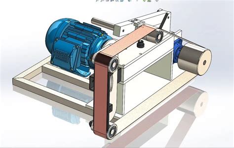 【工程机械】lijadora De Banda砂带机3d数模图纸 Solidworks设计 Solidworks 仿真秀干货文章