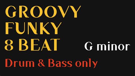 Groovy Funky 8Beat JAM BACKING TRACK In G Minor DRUM BASS ONLY HW