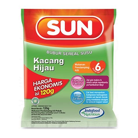 Jual Sun Bubur Sereal Susu Kacang Hijau Ekonomis Gr Hbhoz