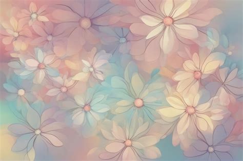 Premium AI Image | Flower background Colorful flowers in soft pastel colors