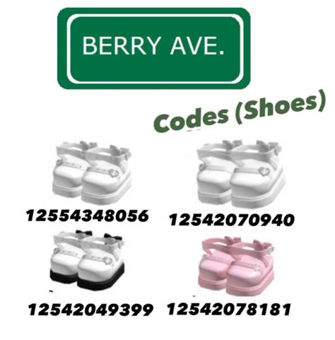 Berry Avenue Shoe Codes Coding Berries Roblox Codes