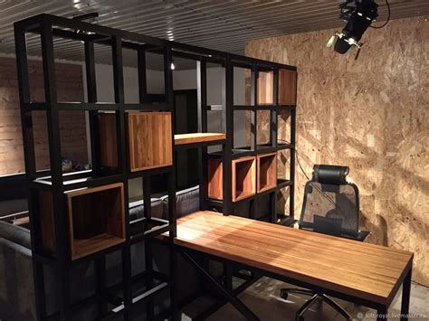 Стенка в стиле лофт - 64 фото