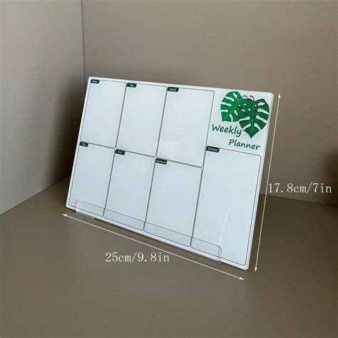Desktop Dry Erase Board, 9.8 X 7 Inches Small Whiteboard With Stand
