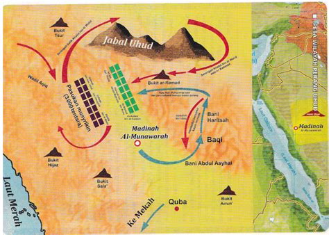Peta Wilayah Perang Uhud Nurul Asri