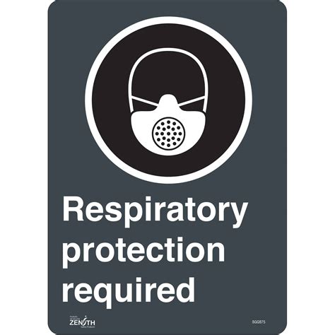 Respiratory Protection Required CSA Safety Sign 14 X 10 Vinyl EN