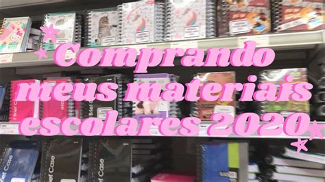 VLOG COMPRANDO MEU MATERIAL ESCOLAR 2020 YouTube