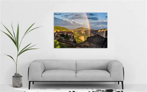 Greece Landscape Photography Home Decor Canvas Art Wall Decor Rainbow ...