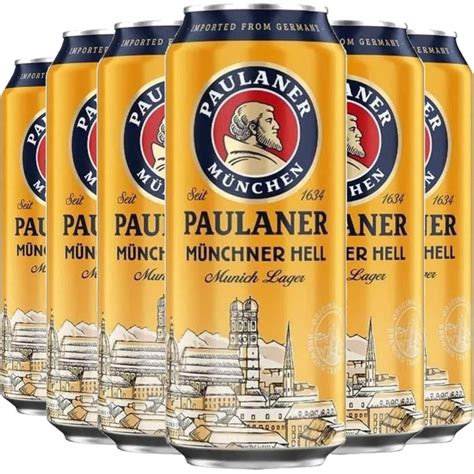 6x Cerveja Alemã Paulaner Munchner Hell Lata 500ml No Shoptime