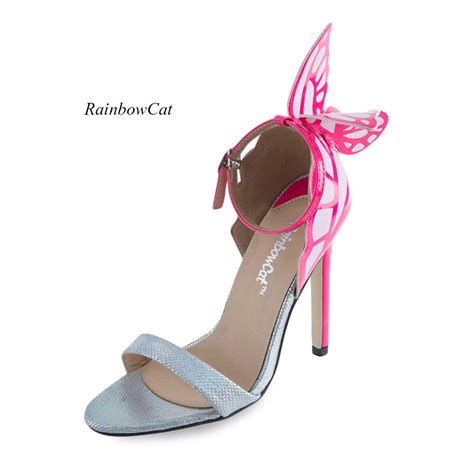 Butterfly Womens High Heel Stilettos Peep Toe Sandals Ankle Straps