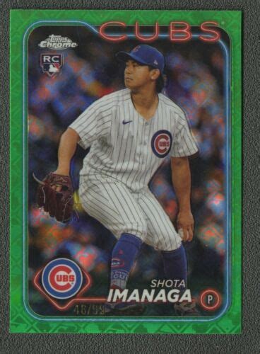 Topps Chrome Logofractor Shota Imanaga Rc Green Cubs Rookie Ebay