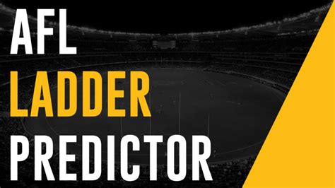 AFL Ladder Predictor - Accurate AFL Ladder Predictor | KRUZEY