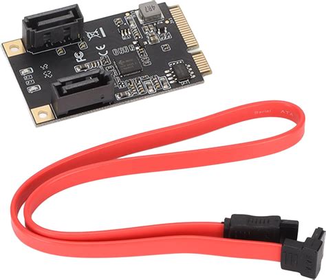 Placa SATA PCIe 2 Portas Mini PCi E Para 2 Portas SATA Placa De