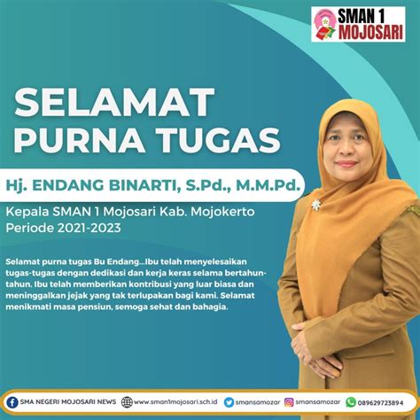 Melepas Purna Tugasnya Ibu Endang Binarti Official Website Sman