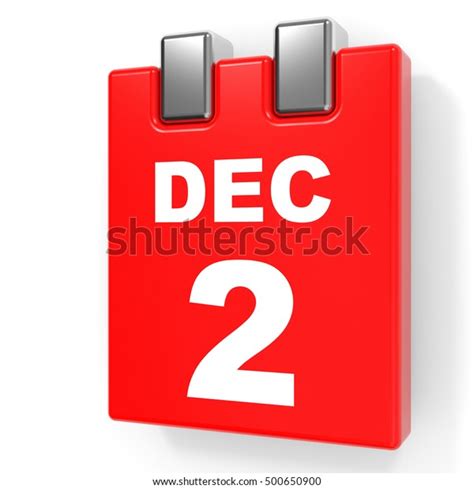 December 2 Calendar On White Background Stock Illustration 500650900