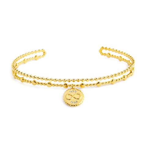 Bracciale Rigido Medaglietta Infinito Pendente Marl Gioielli