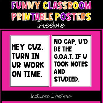 Bussin Motivational And Funny Classroom Posters Freebie By Social In Sixth