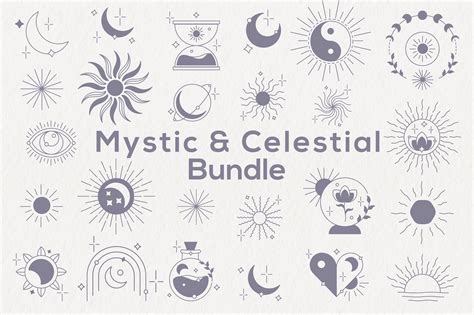 Hand Drawn Mystic And Celestial Bundle Graphic By Dezynerqueen · Creative