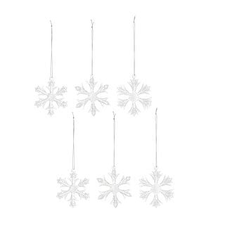 Glass Snowflake Ornament Set Of Bed Bath Beyond