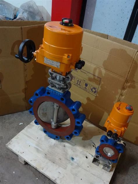 Motorised Butterfly Valve Operated Rubber Lined Wafer Type Electrical