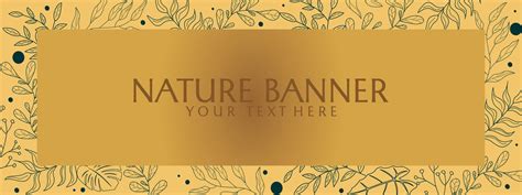 nature banner with hand drawn floral ornaments. aesthetic brown ...