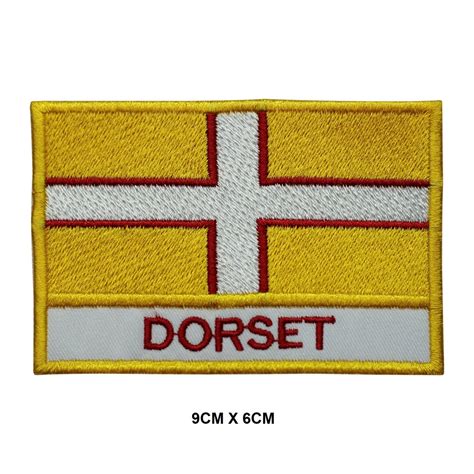 Dorset County Flag Patch Iron on Sew on Embroidered Patch Badge ...