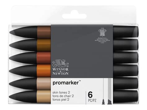 Lot De 6 Marqueurs Double Pointe Couleurs Chair 2 ProMarker Large