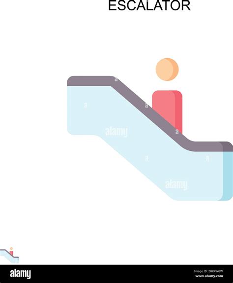 Escalator Simple Vector Icon Illustration Symbol Design Template For