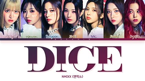 Nmixx Dice Lyrics Color Coded Eng Rom Han Youtube