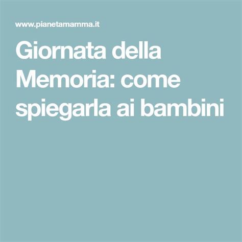 Attivita Giornata Della Memoria Artofit