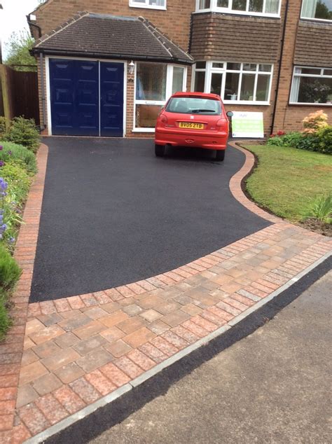 Black Tarmac Drive And Tumble Paving Edging New Drives And Landscapes